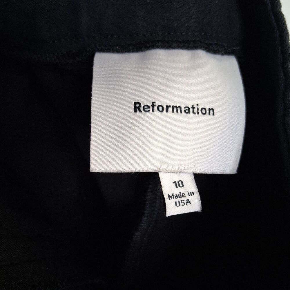 Reformation Wide Leg Ankle Pants Size 10 Black Tailored Minimalist USA Made - Picture 4 of 14